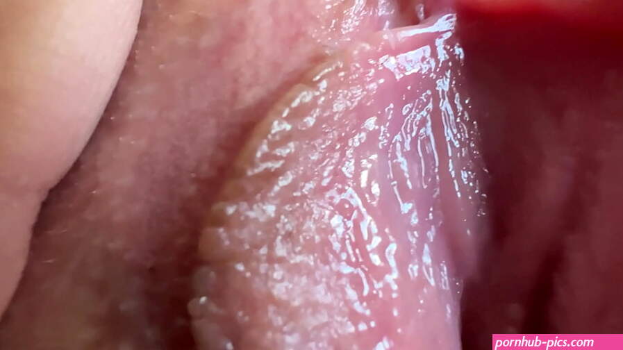 Extremely close-up wet juicy pussy