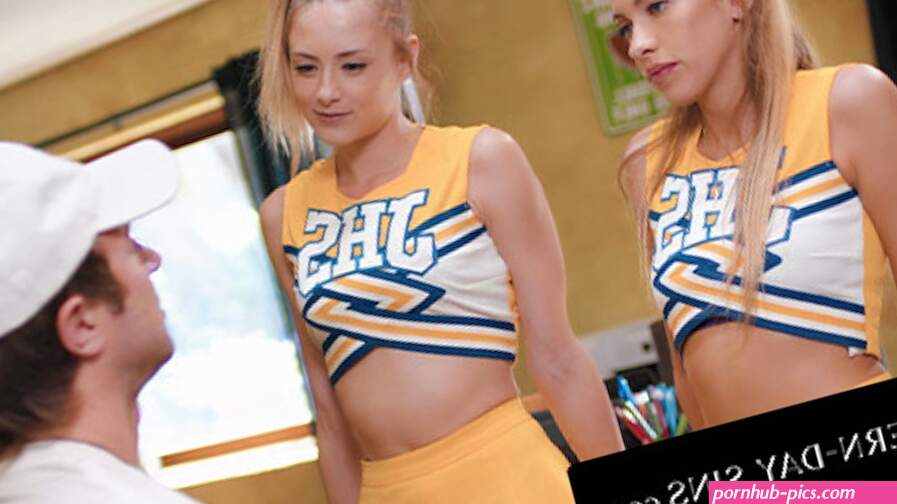 Teen Cheerleaders Cum Swap Their Coachs WHOLE LOAD!