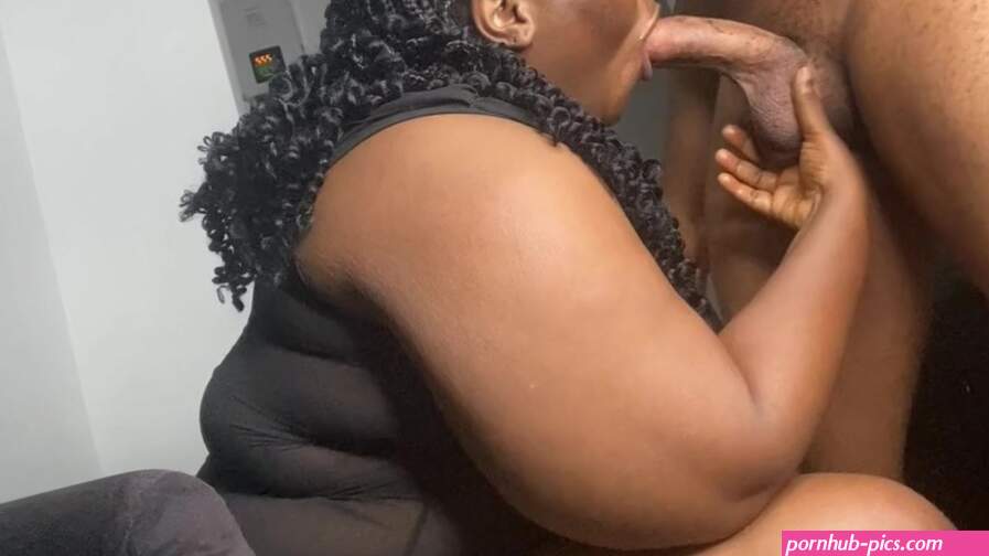 Thick Thighs Ebony Milf Masturbation and Blowjob Tease