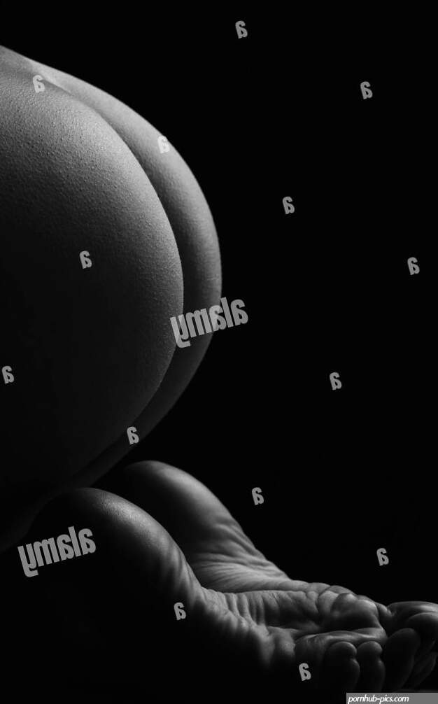 Naked Woman Sexy Silhouette Sensual woman Pose Nude Body Dark artistic Black and White Stock Photo