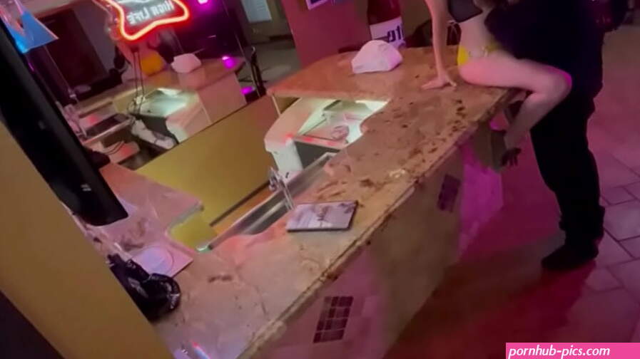 Hot Birthday slut gets fucked at the bar after last call