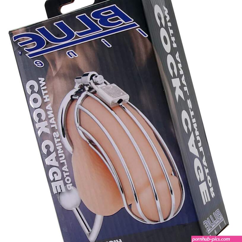 Blue Line Cock Cage with Anal Stimulator