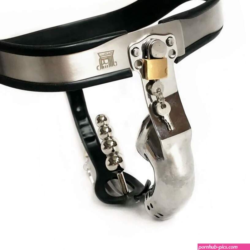 Stainless Steel Chastity Belt w Anal plug