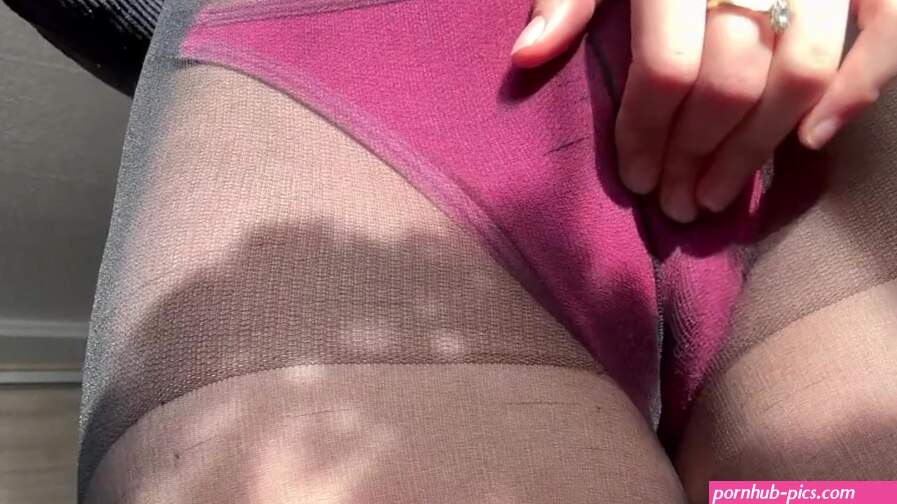 my girlfriend showed her pink panties in stockings then undressed and masturbated