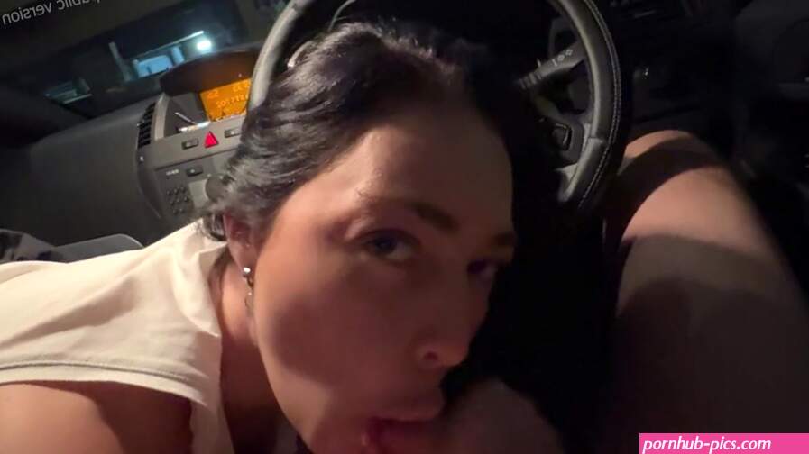 I sucked his cock n the open parking lot. Risky public blowjob in car.