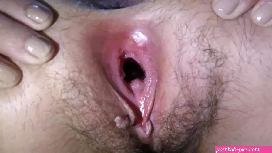 Hairy pussy close up after sex pussy contrations
