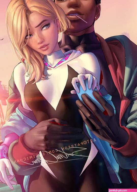spider-manspider-man: into the spider-verse spider-mangwendolyn maxine stacyspider-gwenmiles morales doujin pictures by sakimichan about marvel spider-man3Aintothespider-verse male
