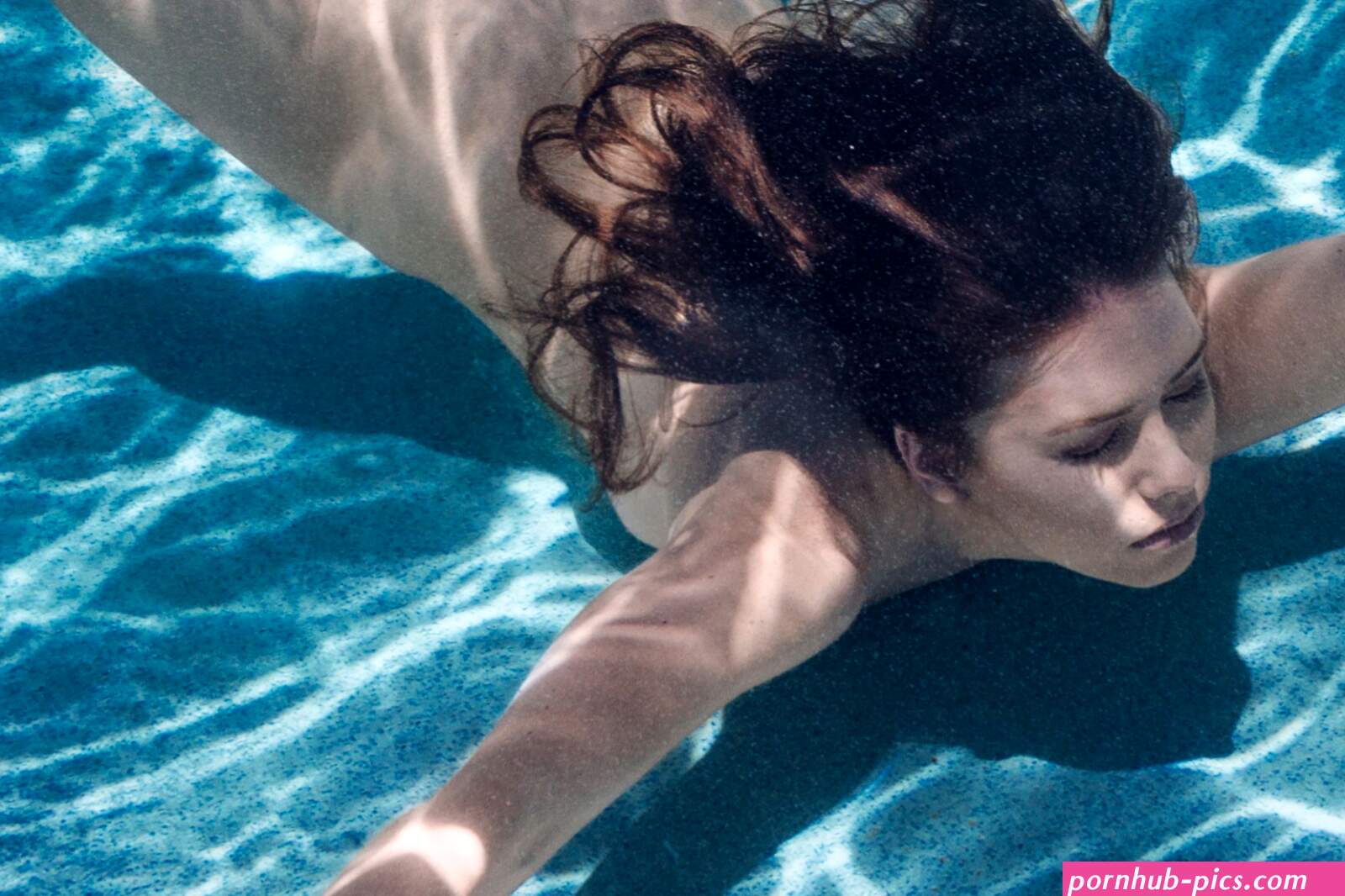 Underwater nude photograph Peek Above original artwork
