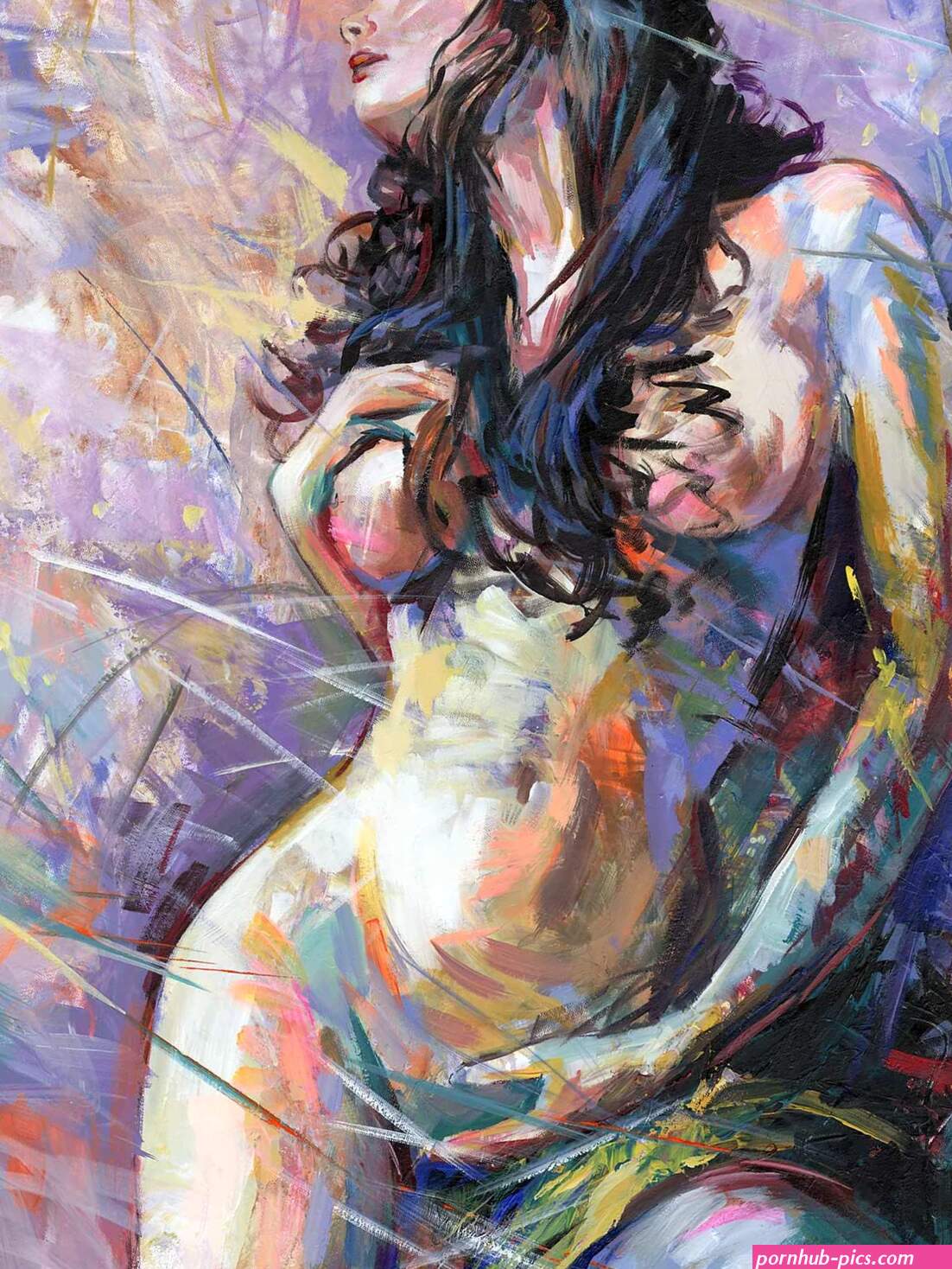 Contemporary nude painting of a woman