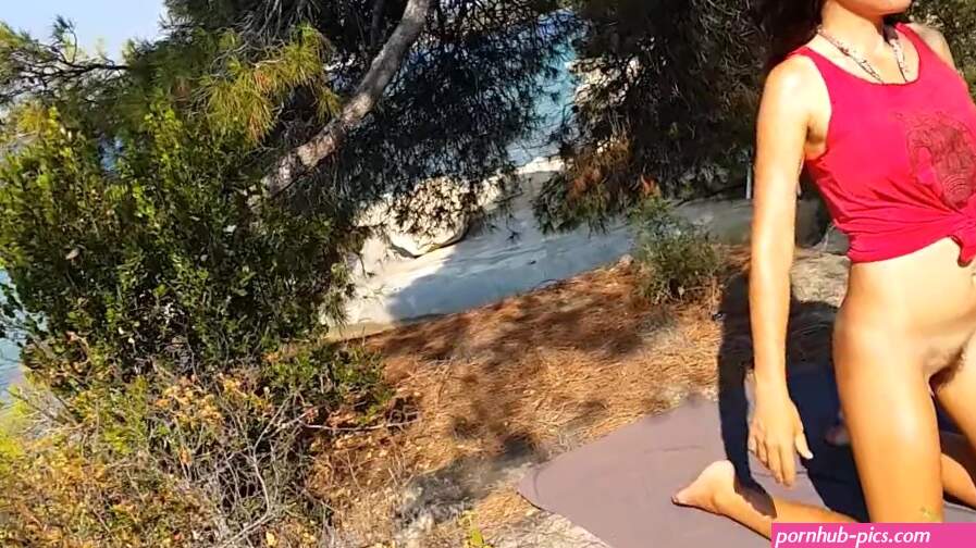 NAKED Hot YOGA on Sea Shore Cliffs PART 2