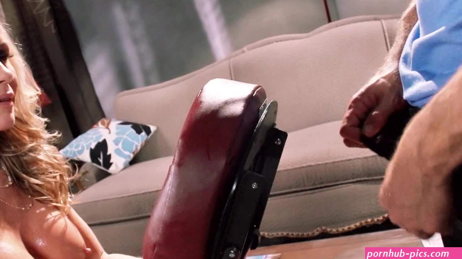 Her massage chair is perfect for hardcore fucking too