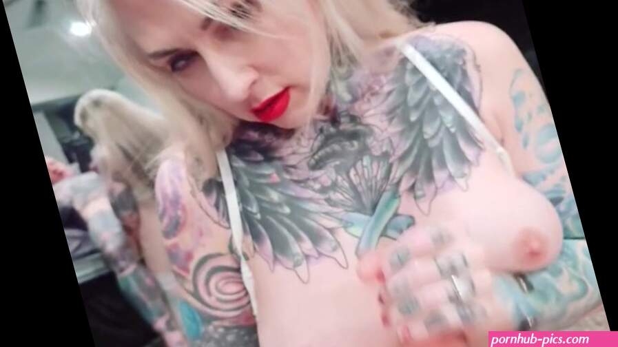 POV Tattooed Wife Gives Handjob w Cum on Tits