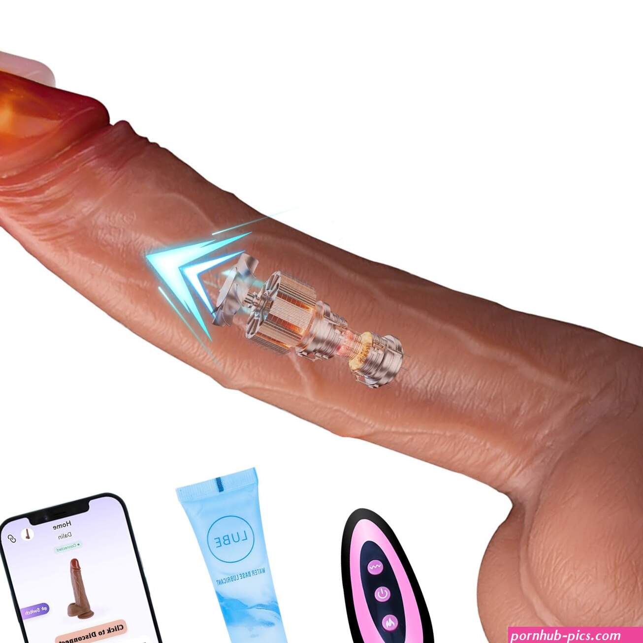 Thrusting Realistic DildoThick Anal Dildos with Pressurized Faster 9 Telescopic Vibrating Modes Adult Sex Toys for Men Women Couple Stimulation with Strong Suction