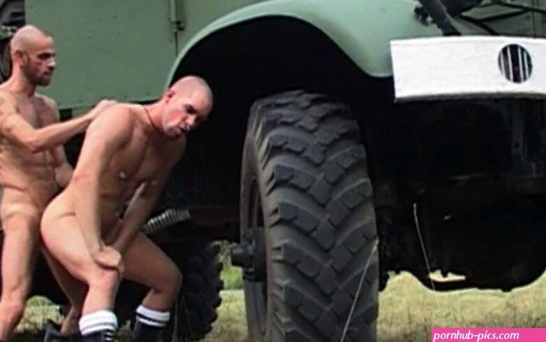 Army Truck Top Fucks His Rival on the Roadside