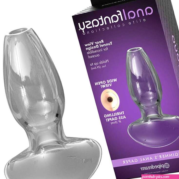 Anal Fantasy Elite Small Anal Gaper Clear Glass Open Tunnel Butt Plug