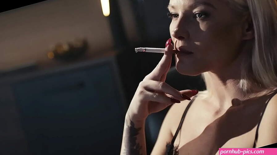 POV Horny Blonde Zazie Skymm In Sexy Top Gives Smokey Blowjob And Rides Big Cock While Smoking