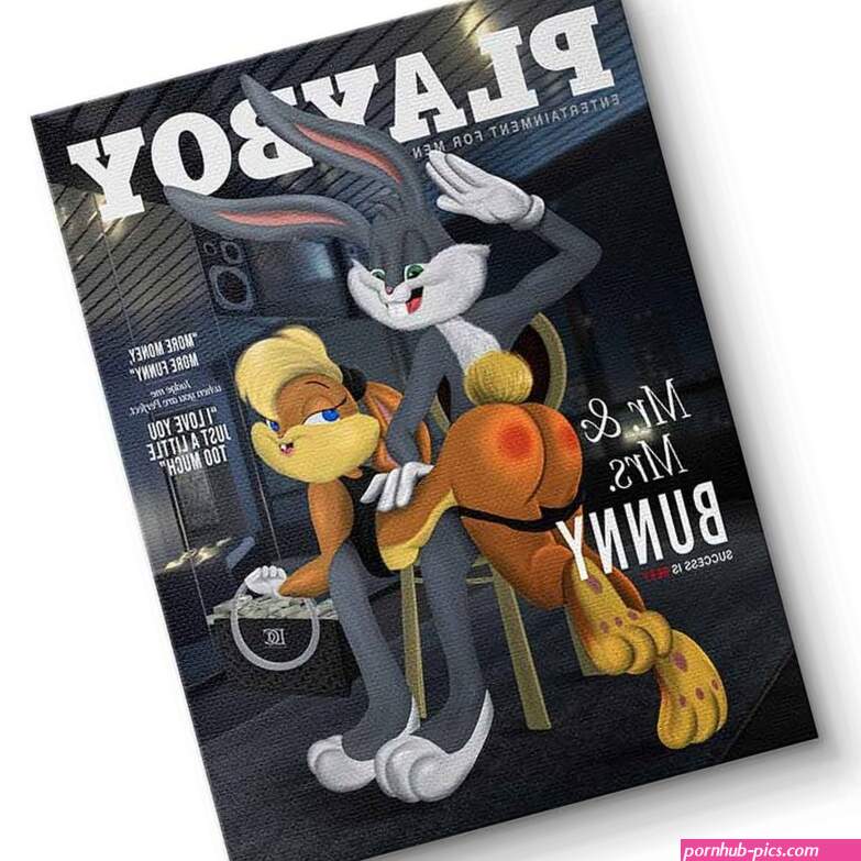 DOTCOMCANVAS Leinwandbild Playboy Bunny Leinwandbild Playboy Bugs Bunny Lola Bunny Comic Cartoon sexy schwarz