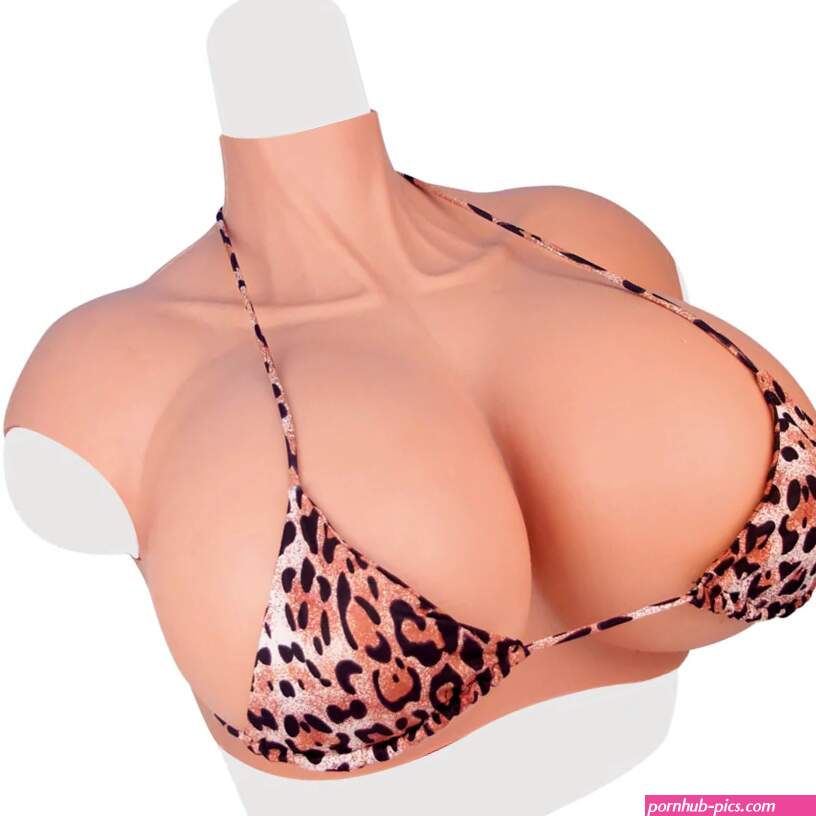 Z Cup High Neck Realistic Silicone Breast Forms Artificial Fake Huge B