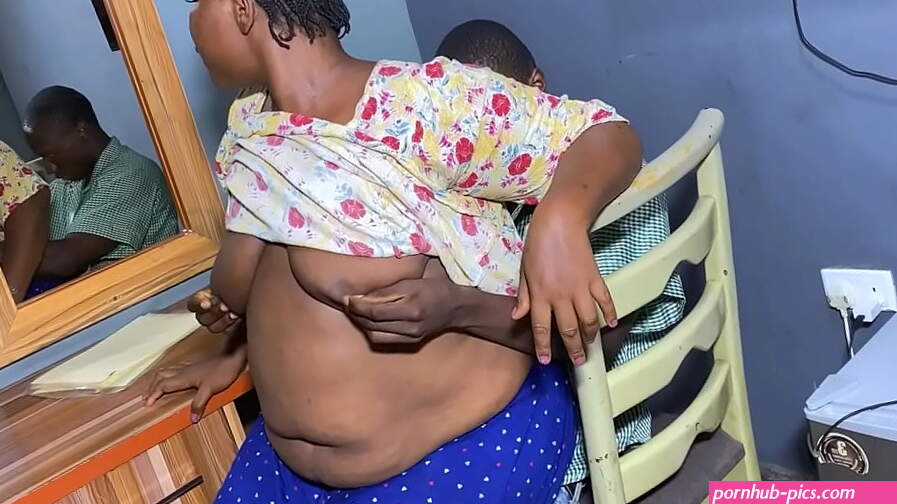 African student visits and fucks his fat ass teacher at home