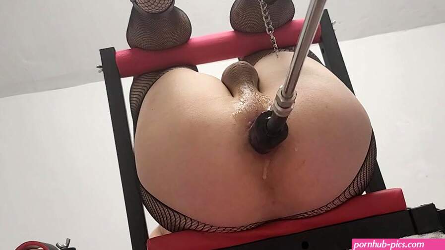 Sissy crossdresser tied and machine fucked