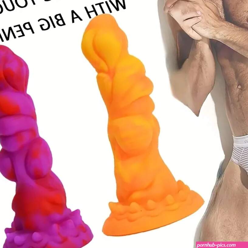 7.28in Monster Design Silicone Anal Dildo Irregular Shape Adult Skin T