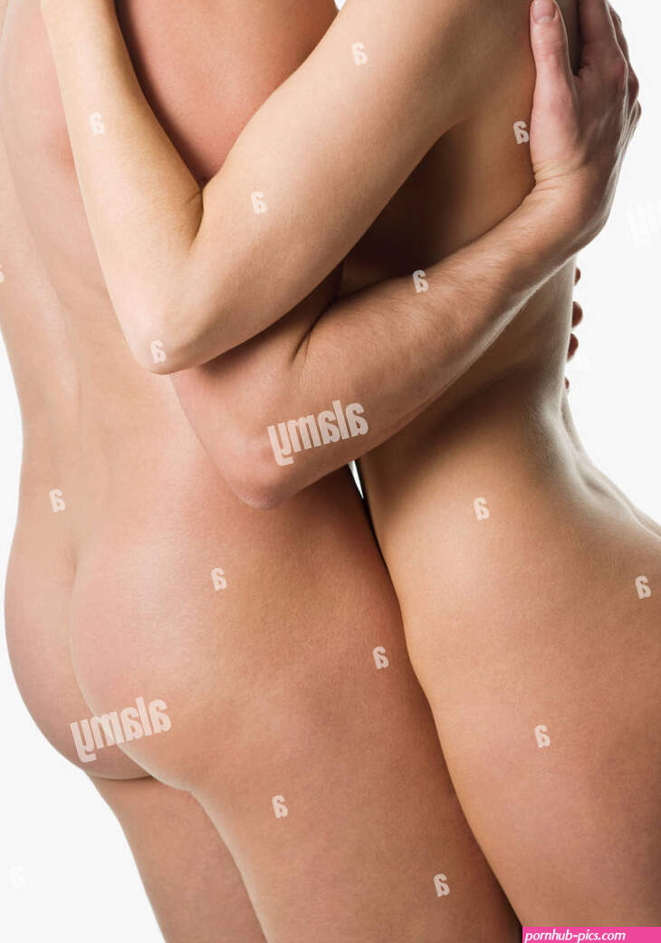 Nude couple hugging Stock Photo