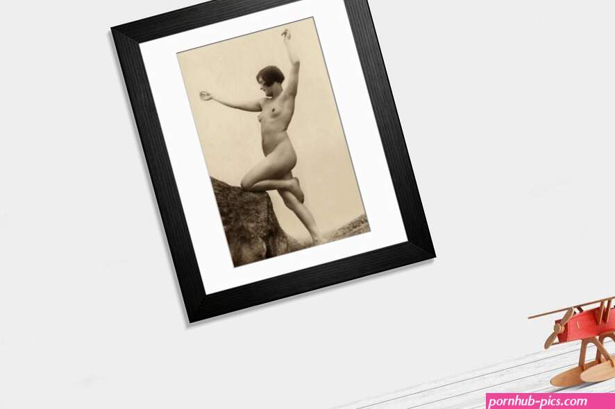 Framed Print of Naked Woman Print 1920s Postcard