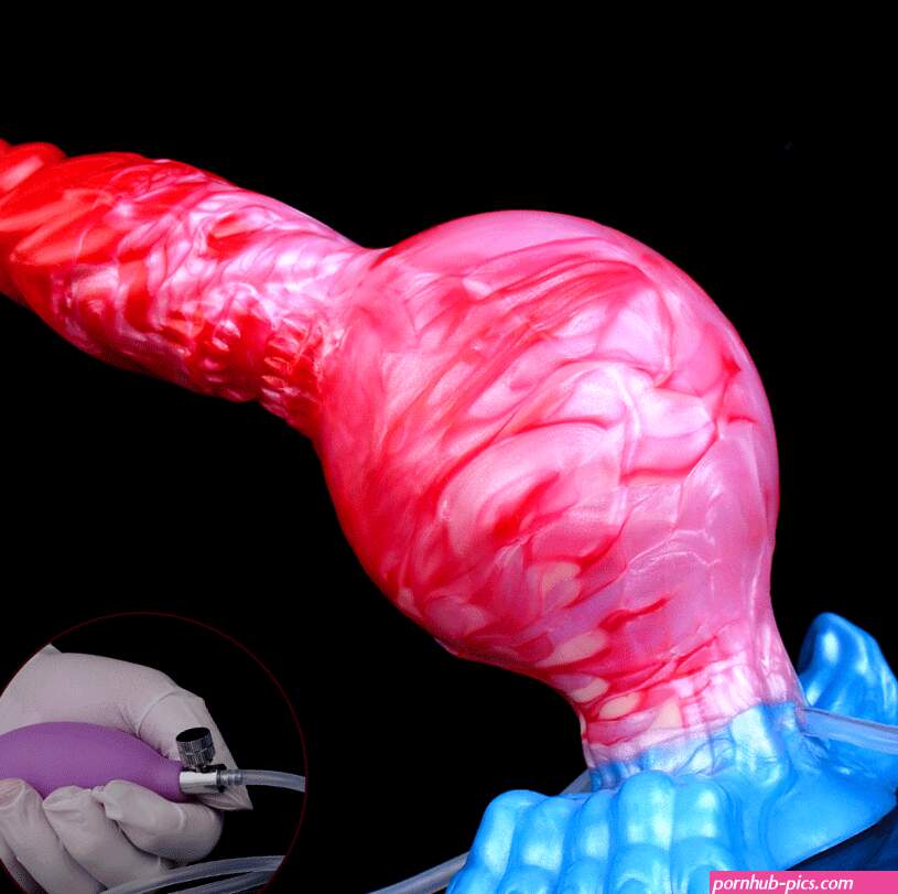 Big Knotted Anal Prostate Milking Squirting Inflatable Dragon Dildo Butt Plug Sex Toys 8.27Inch