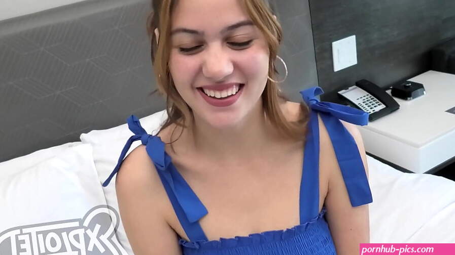 This brand new amateur teen with big tits stars in her first porn