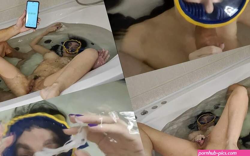 Almost 4 Minutes of Breath Holding Underwater Competition with My Friend Underwater Sex with Squirt and Cumshot in My Mouth feat. Princess18