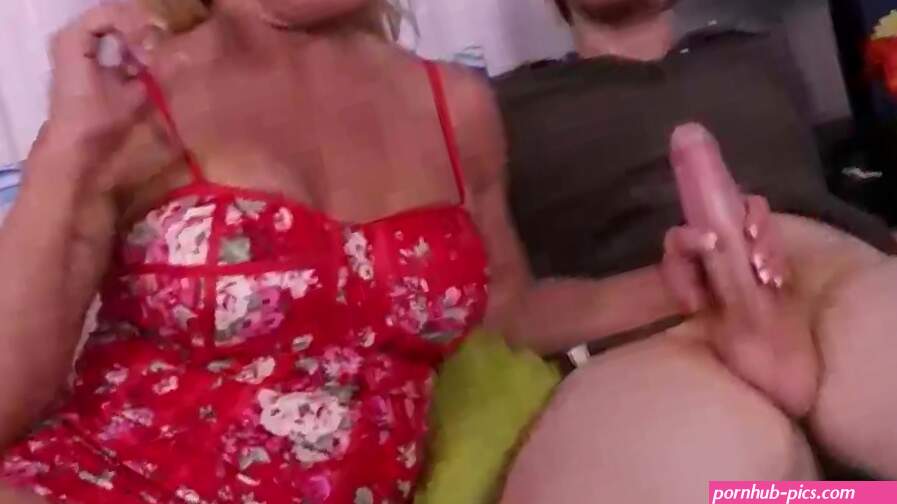 Busty milf seduces a young guy