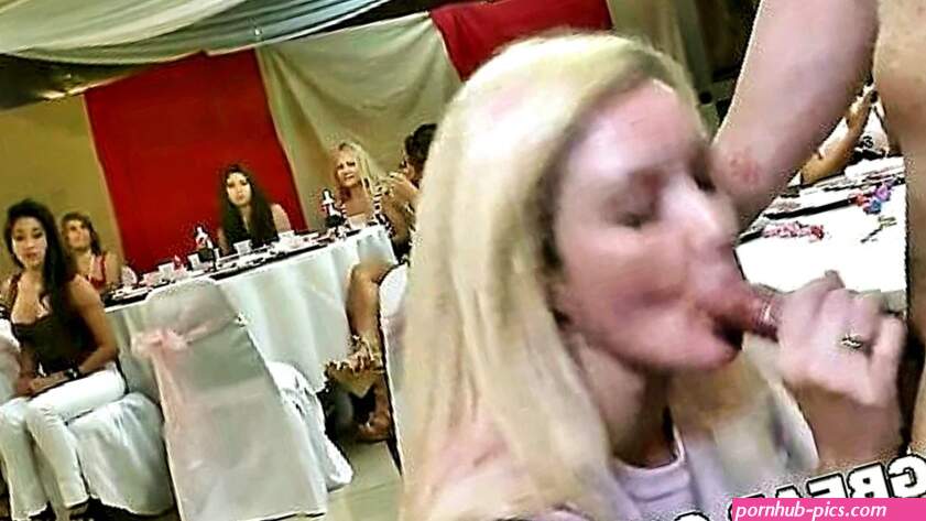 Bear Stripper Performs A Wild Cfnm Blowjob Orgy For Soon To Be Bride