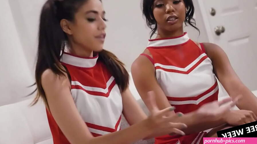 Two Cute Cheerleaders Fuck Together After Massage
