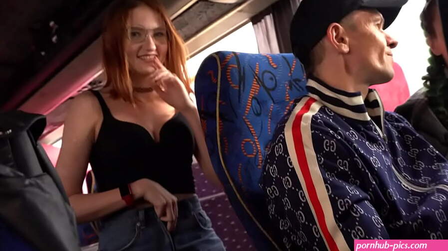 CRAZY public fuck in the BUS on the road