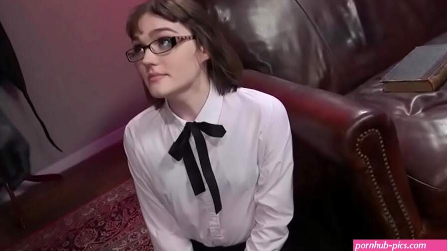 Tattooed priest in glasses H3ll4SL00tz whips ass to brunette shemale student Claire Tenebrarum then fucks her throat and anal fucks her on the couch