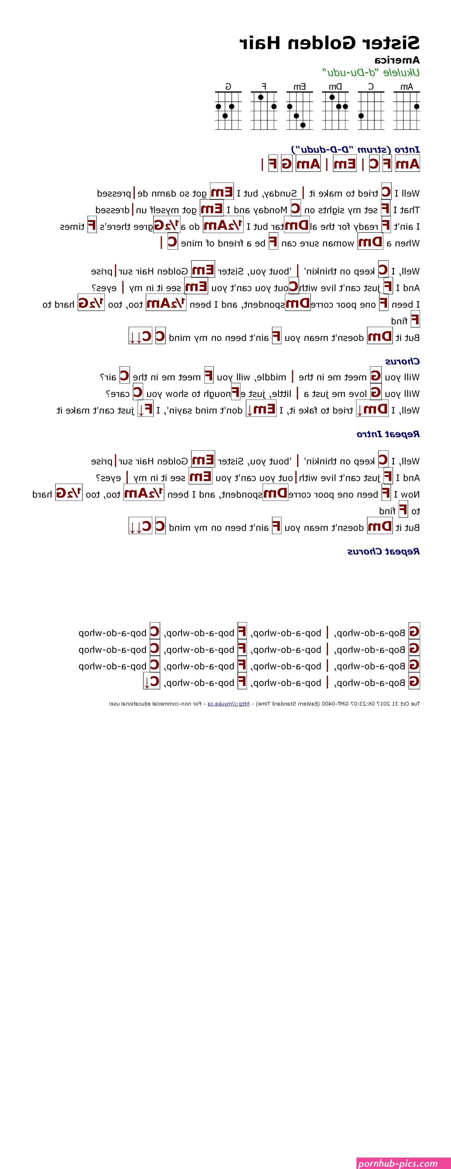 chords to sister golden hair