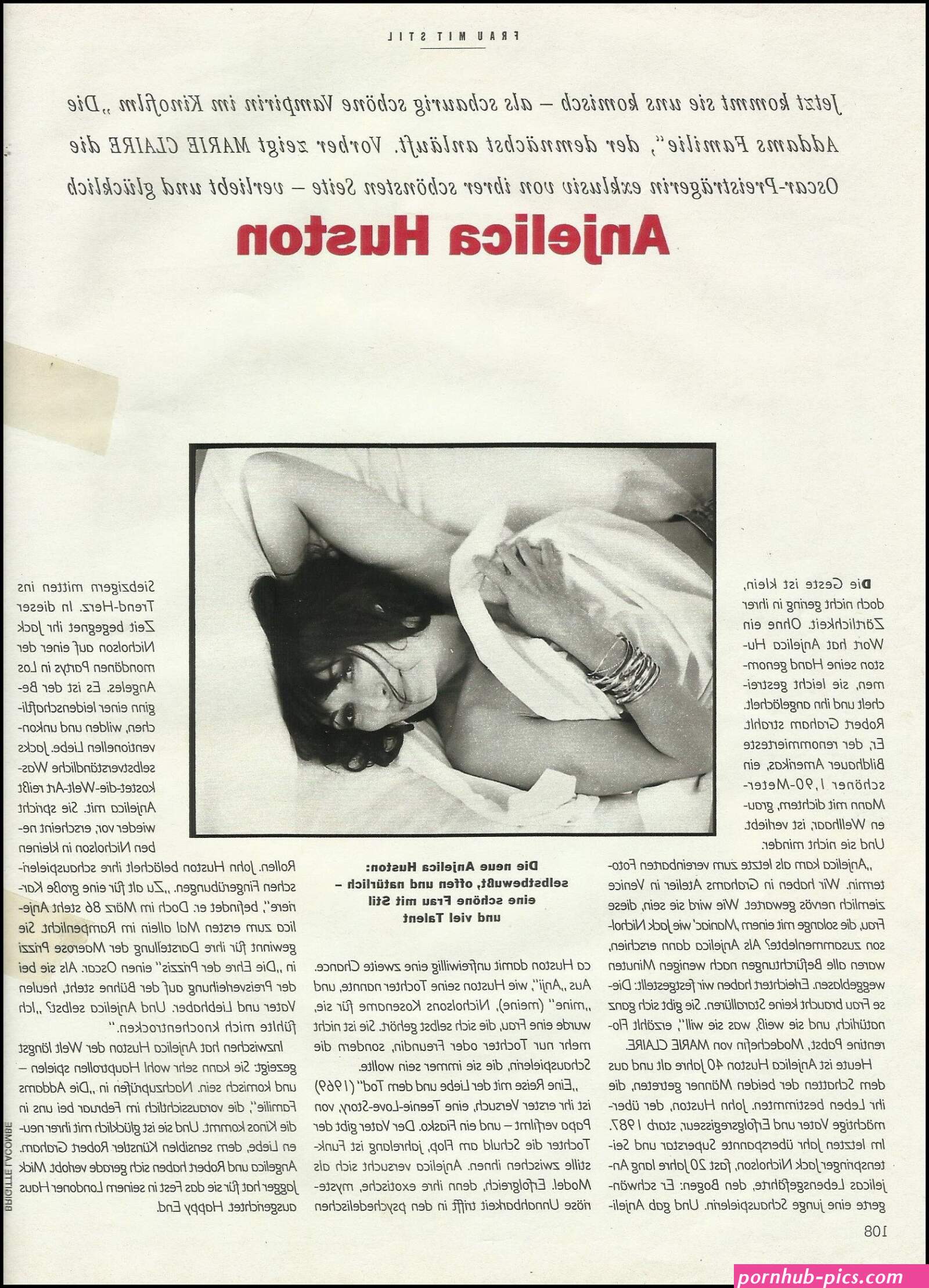 Anjelica Huston Nudes