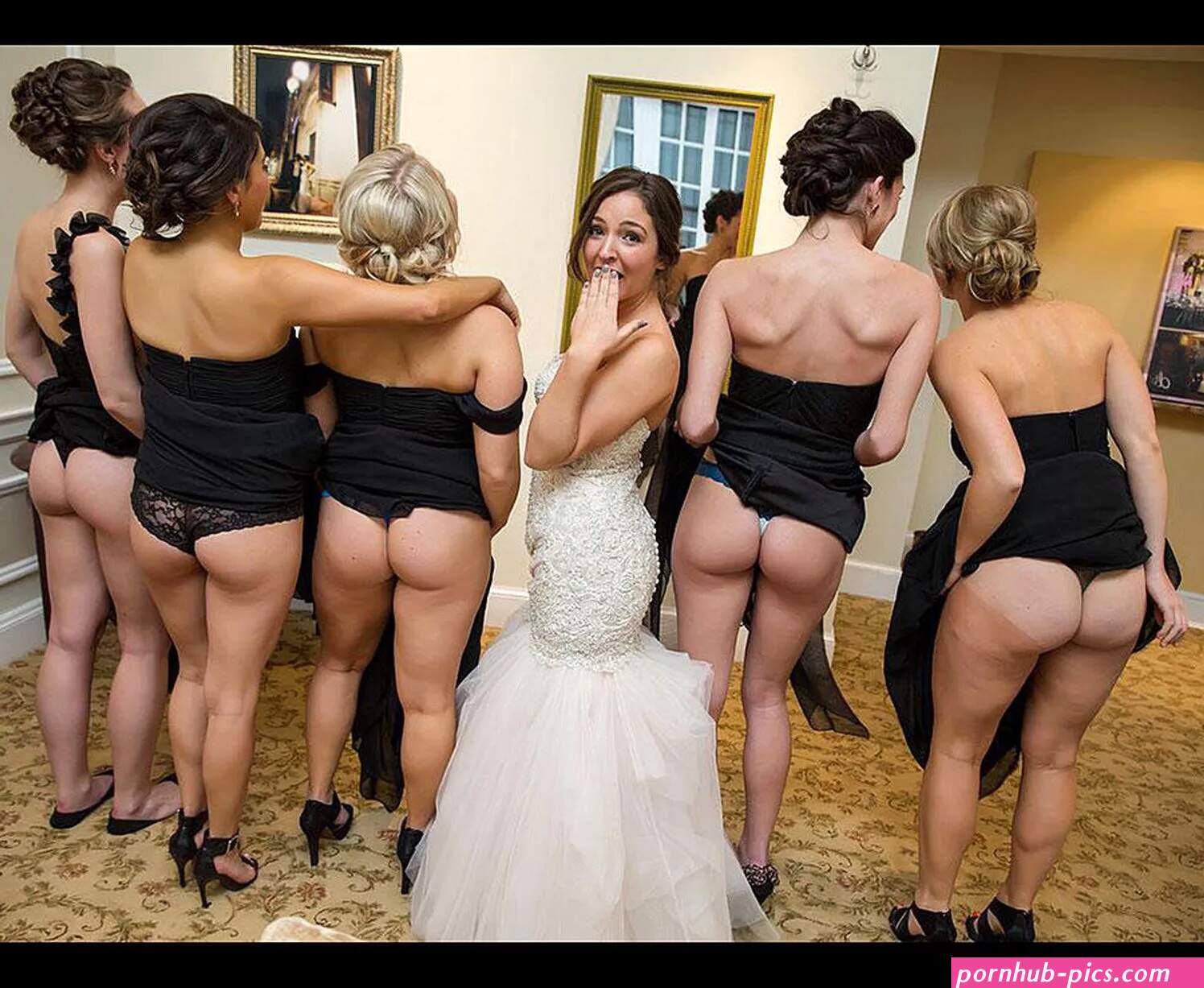 When weddings get NAKED: Brides strip for flashing craze