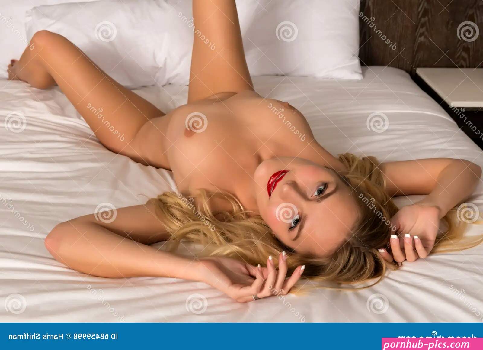 Blonde in bed stock photo. Image of blond lovely beautiful