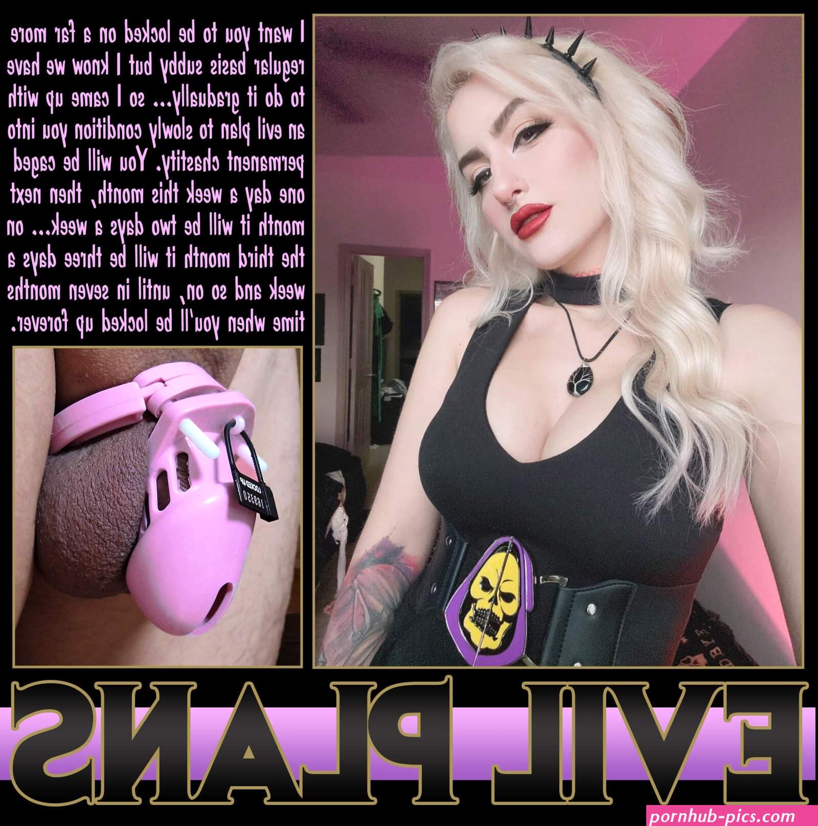 EVIL PLANS chastityfemdompermanent : rkeyholdercaptions