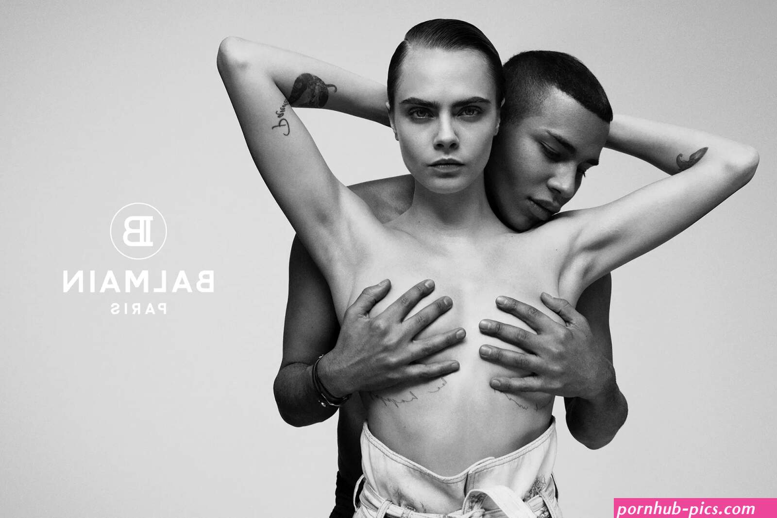 Cara Delevingnes Topless Balmain Janet Jackson Ad