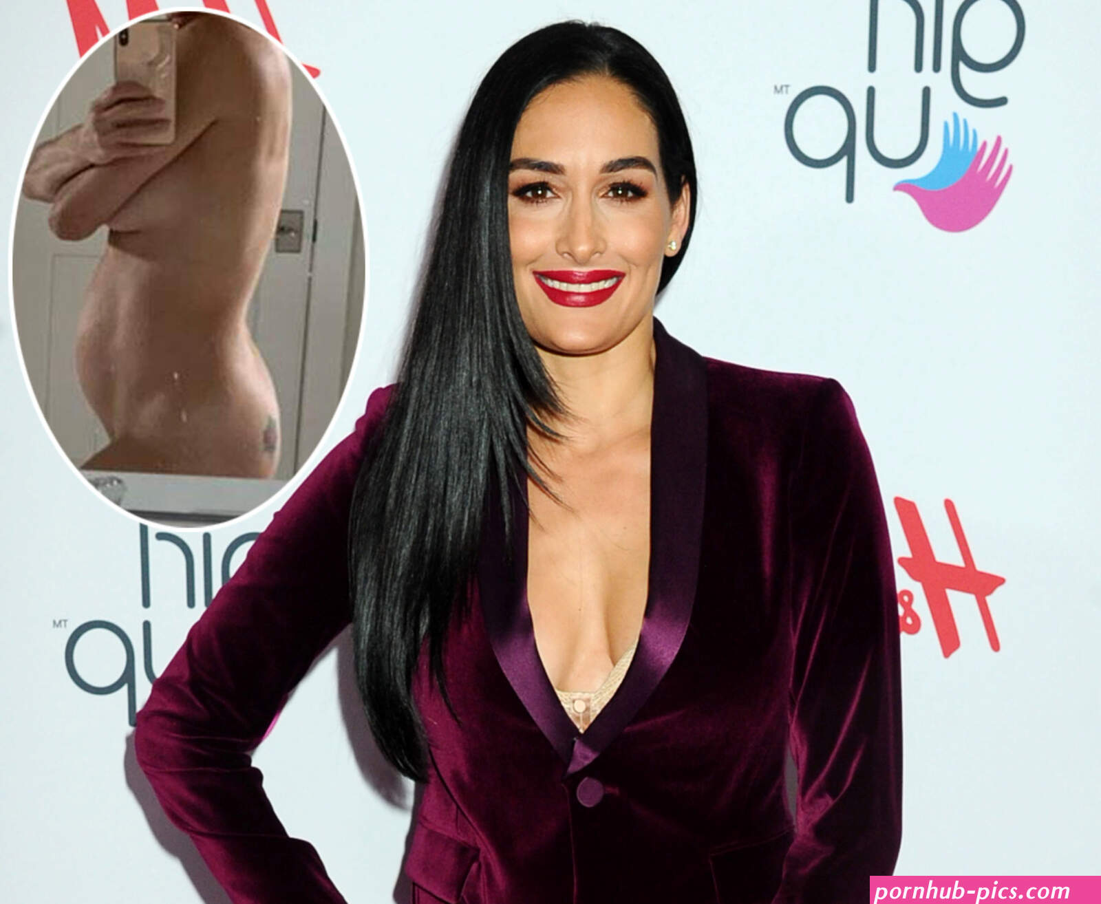 Nikki Bella Poses TOTALLY Nude To Show Off Growing Baby Bump!