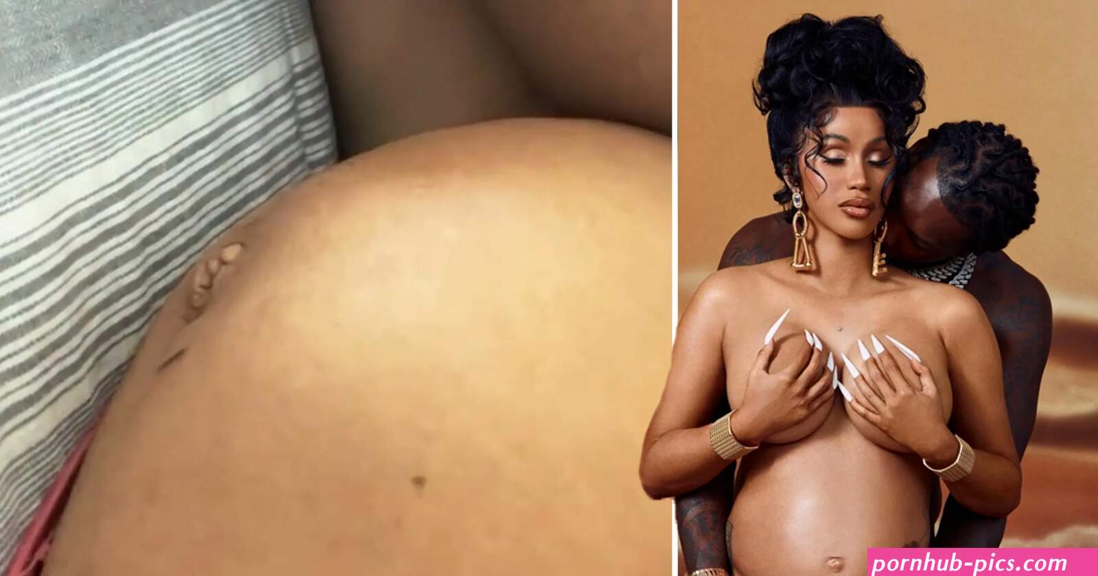 Cardi B shares sweet video of baby kicking after announcing pregnancy