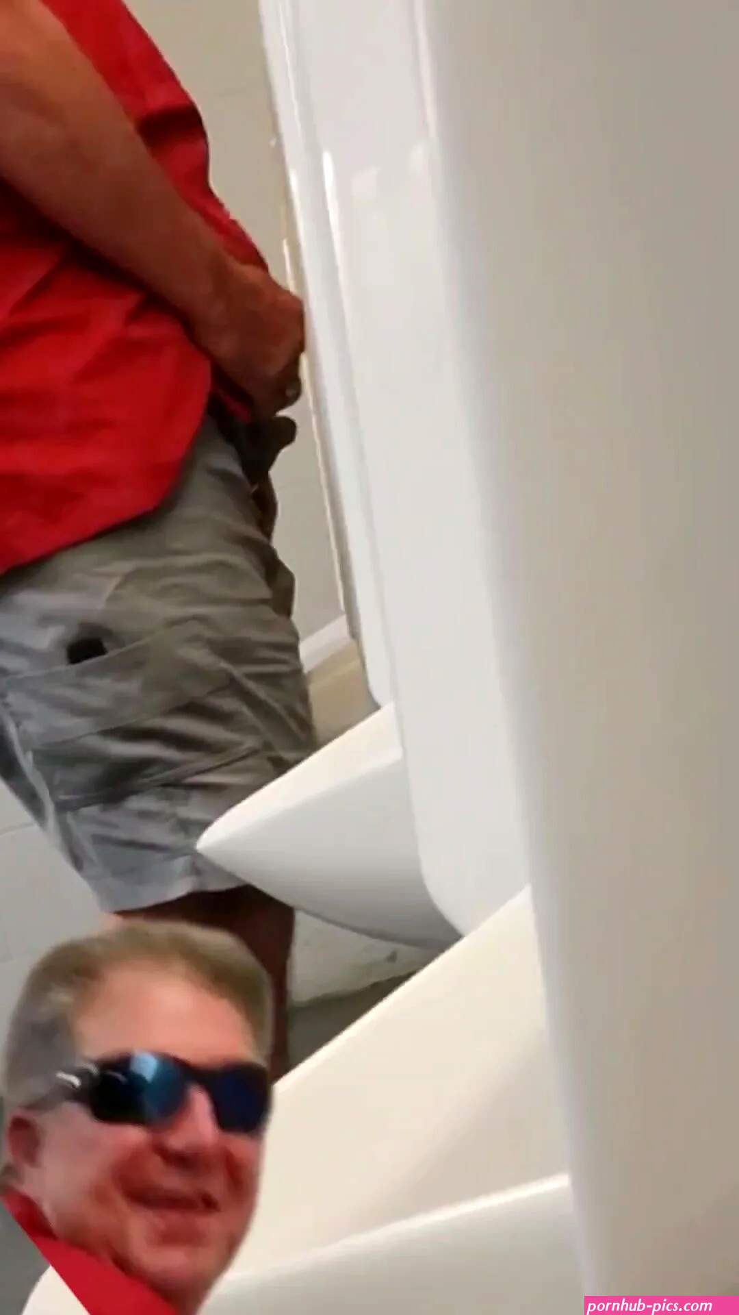 Friendly chubby dad with small to average cock at urina