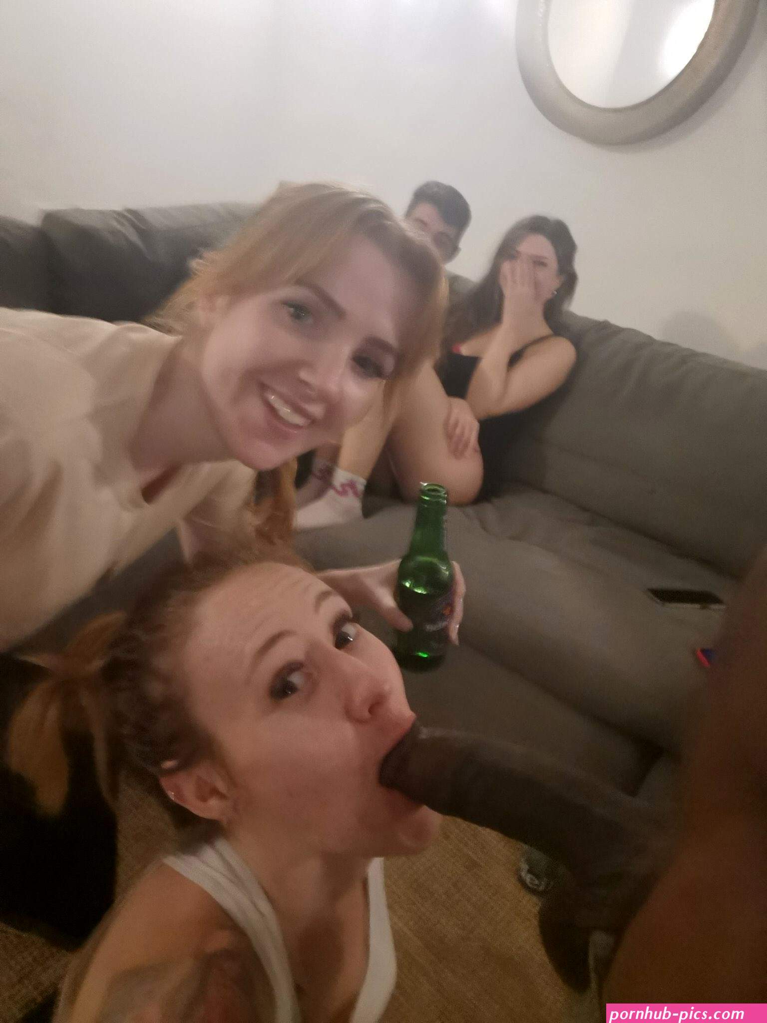 A few coworkers wanted to try bbc and swallow cum