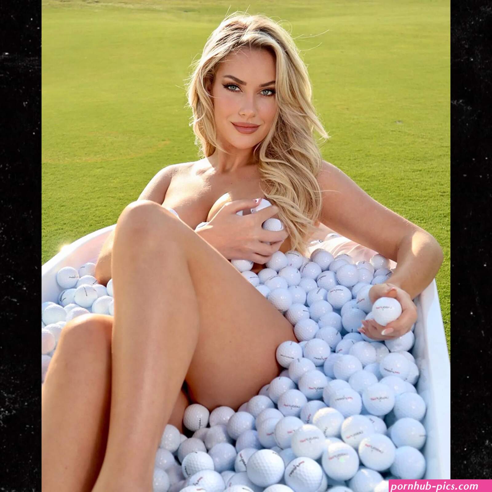Golf Star Paige Spiranac Poses Naked In Tub Full Of Balls Jan Stephenson Style!