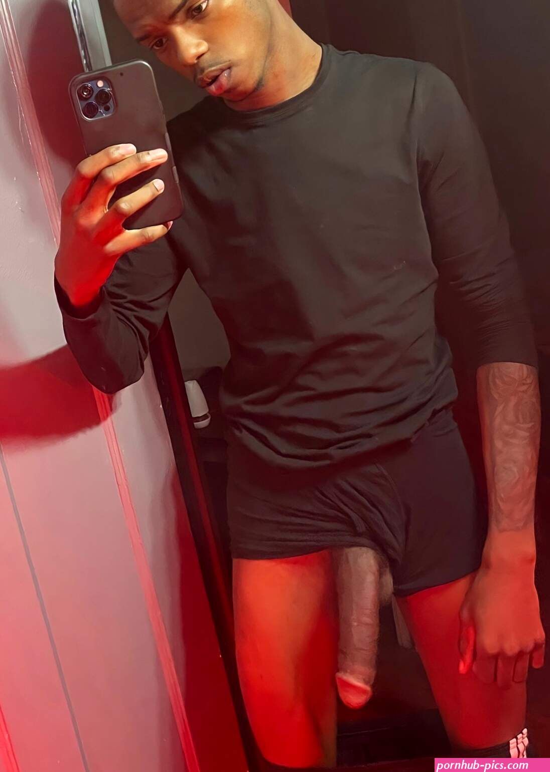 Big black cock hanging down
