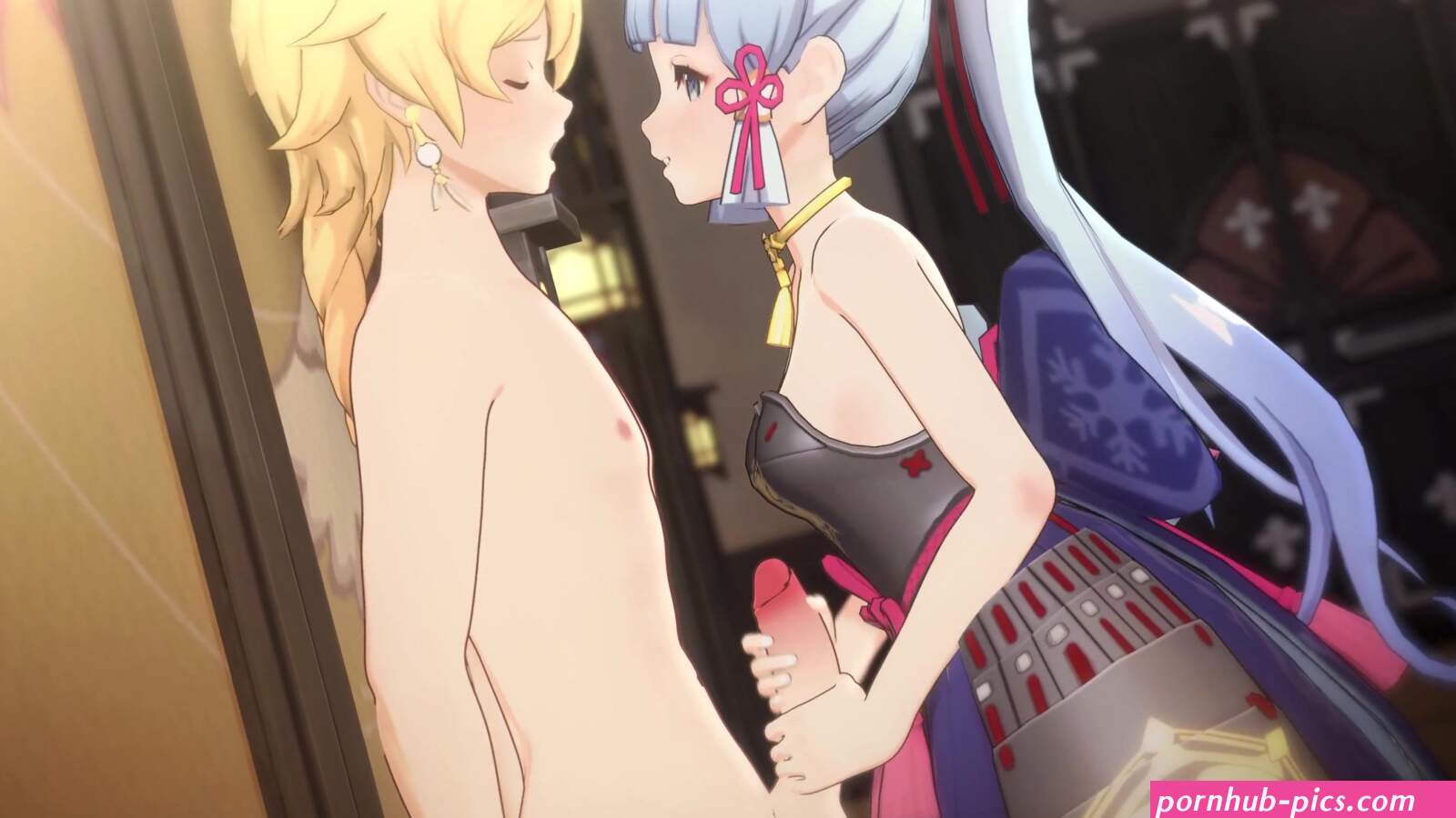 Ayaka and Aether wholesome sex