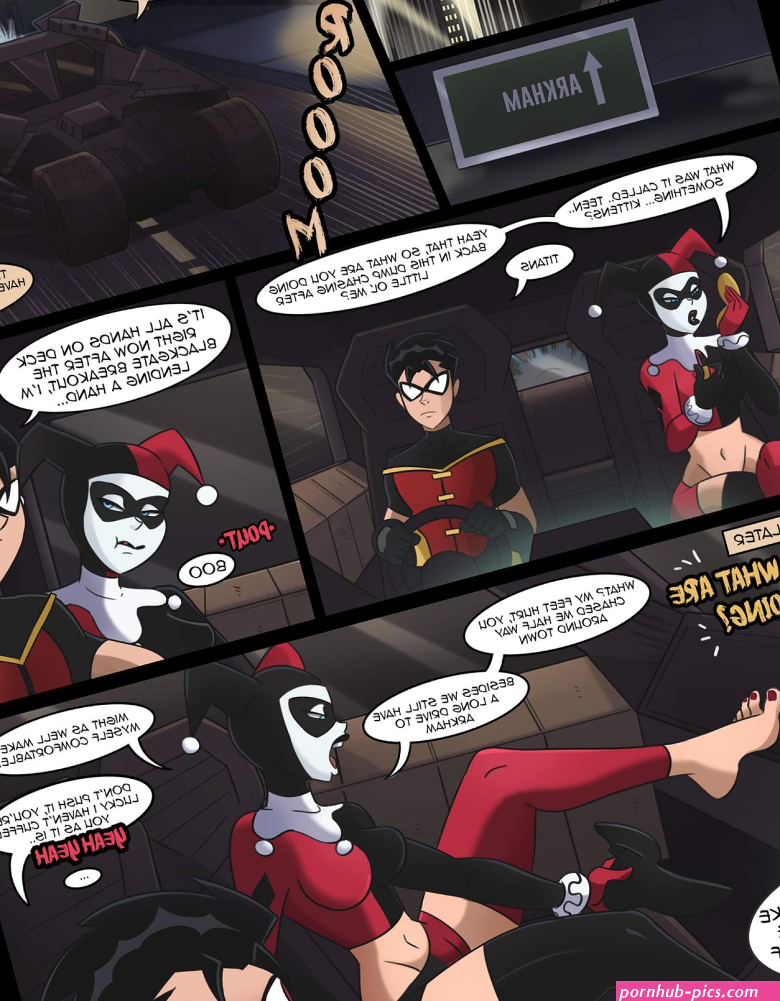 Harleys Ride Batman comic porn