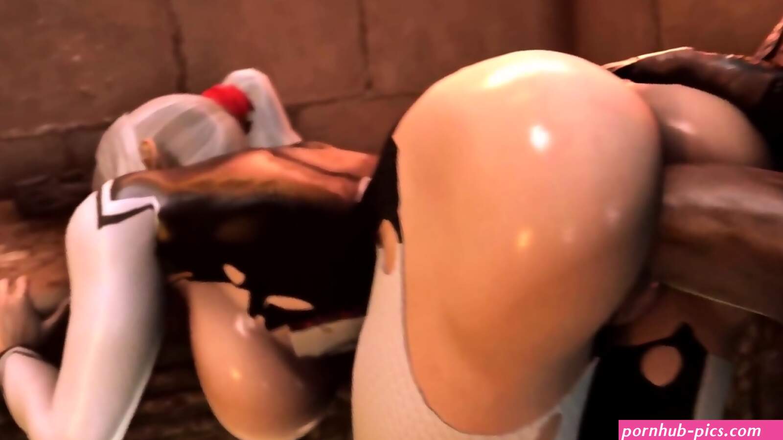 Horny Bitch Thanked The Monster With Anal And Blowjob For Saving